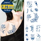 Водостойкая Временная тату-наклейка, звездное небо, луна, цветы, розы наклейки переводные тату татуировки временные стикеры мужские