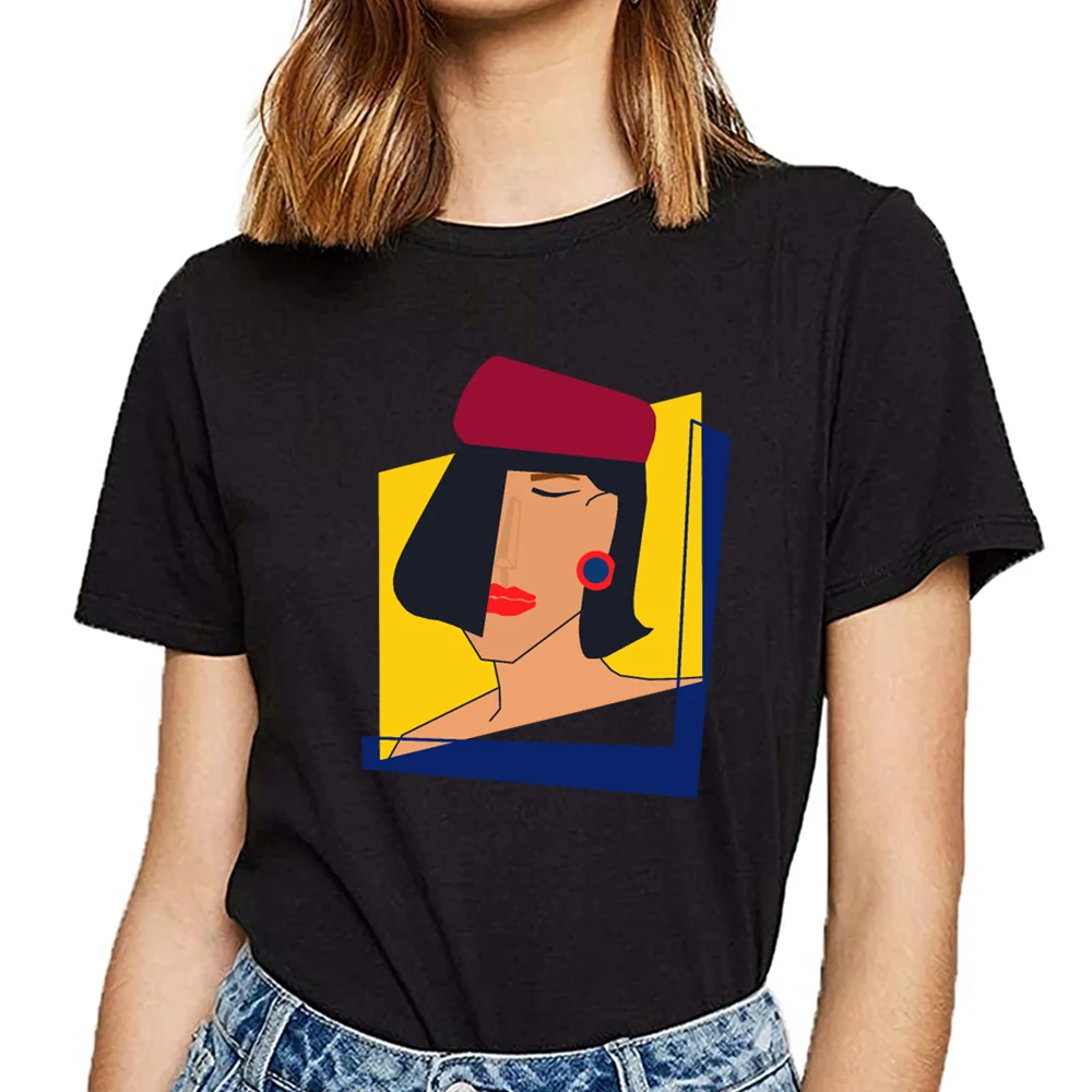 Женская футболка с круглым вырезом винтажная на заказ | одежда