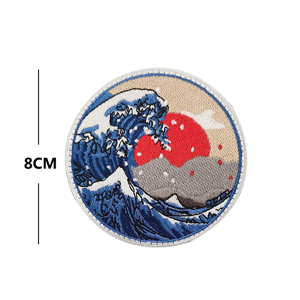 Картина Ukiyo канагава японский художник Национальный стиль искусственная эмблема