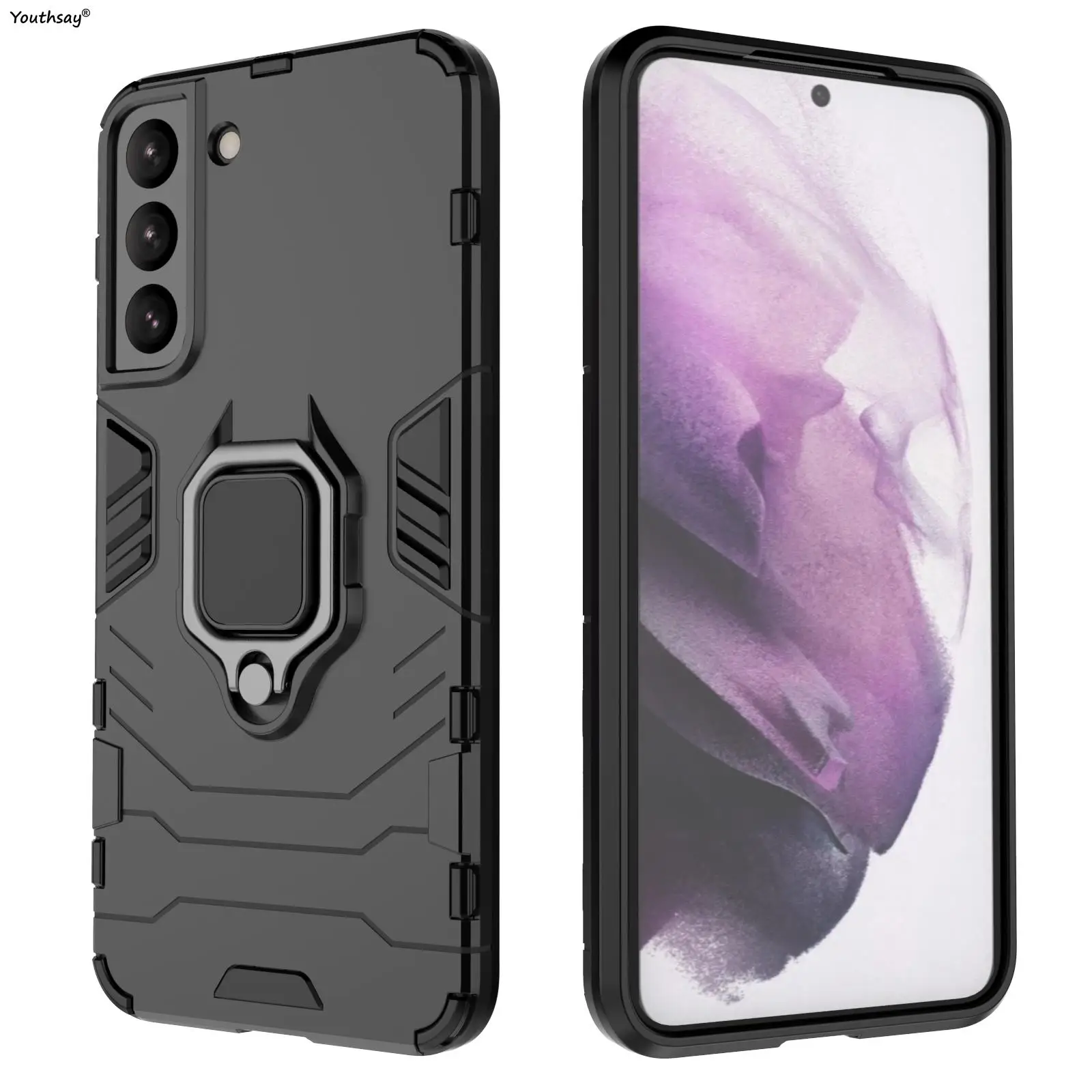 For Samsung Galaxy S22 Plus Case for Samsung Galaxy S22 S10 Plus Cover Funda Finger Ring Bumper For Samsung Galaxy S22 S10 Plus