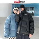 LAPPSTER мужские однотонные кожаные зимние куртки пальто 2021 Мужская корейская мода уличная одежда меховое пальто мужские большие парные Пузырьковые куртки