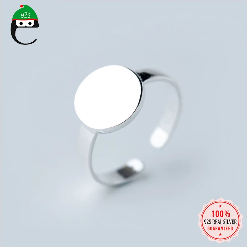 ElfoPlataSi 100% 925 Твердые Настоящее Стерлинговое Серебро Круглый плавное открытие