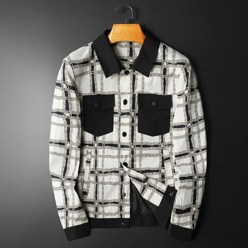 

Куртка мужская однобортная в клетку, с двумя карманами, размеры до 4XL