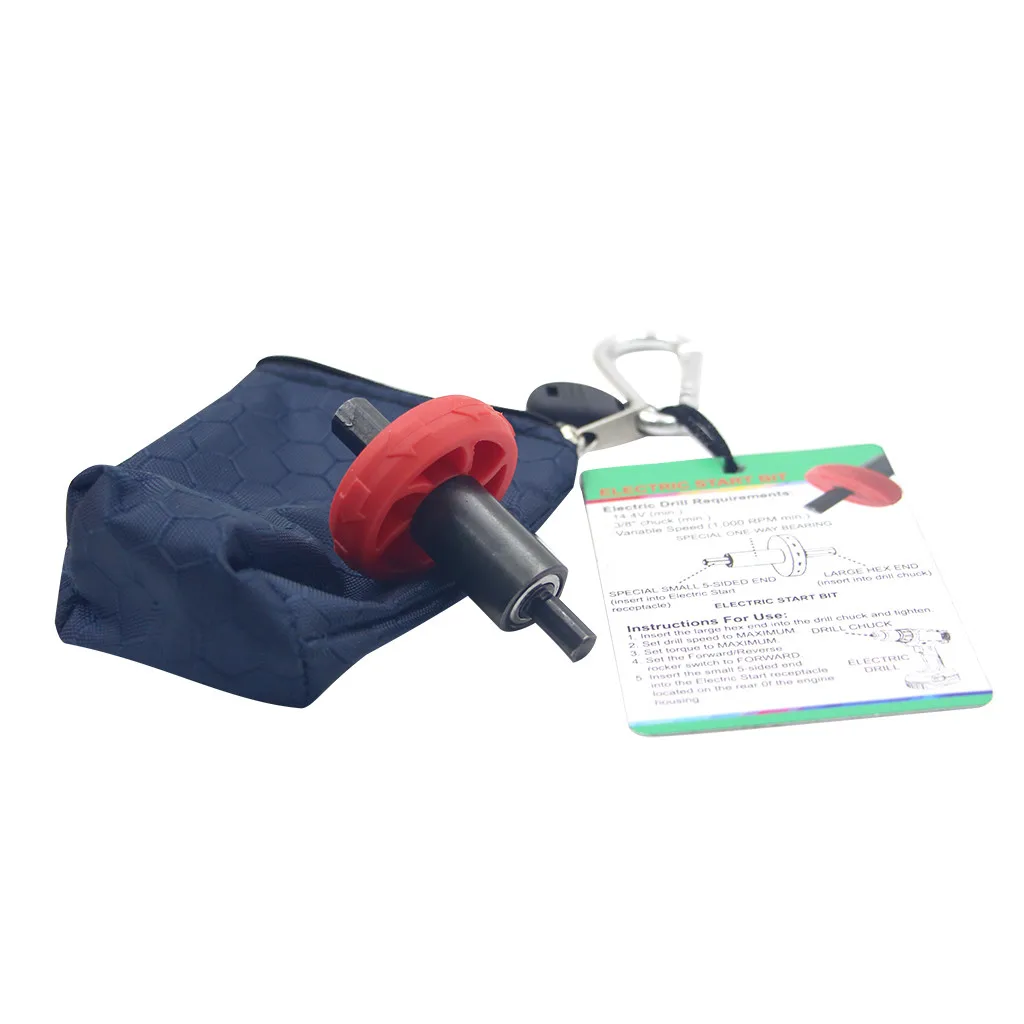 

1pc Engine Starter For Grass Cutter And Leaf Blower Jump Start Electric Engine Drill Bit Adapter For Troy-bilt Plug Button#W