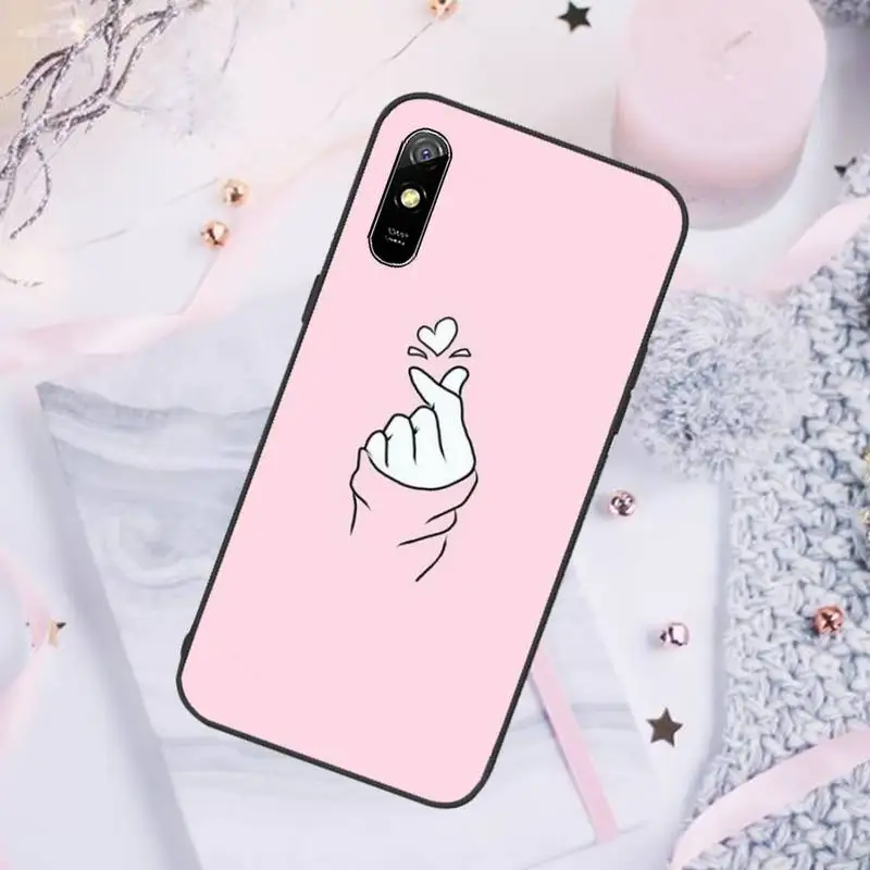 

love heart pink cute Phone Case For Xiaomi Mi Redmi Note 8T 9T 9S 9A 10 7 8 9 Lite pro