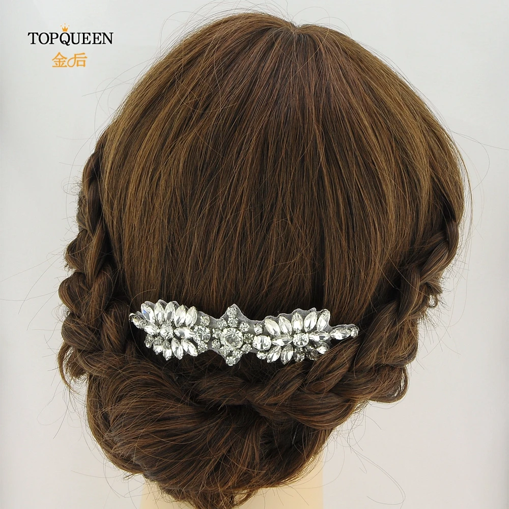 TOPQUEEN H49 туфли ручной работы серебристого цвета Свадебный гребень для волос с