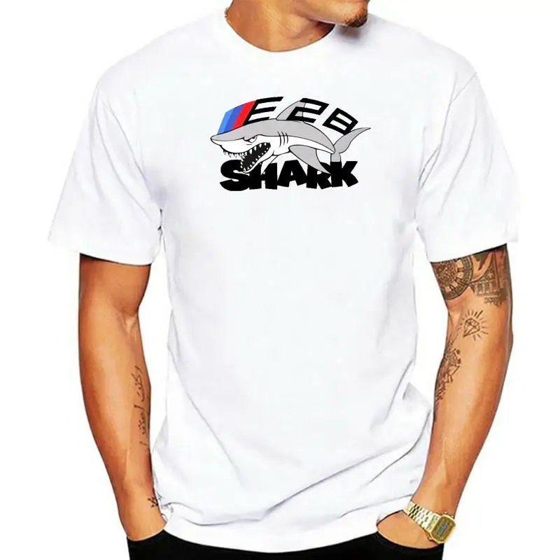 

2017 Men Fashion Hipster Summer Mens New T-Shirt Hot Sale Retro E28 The Shark Logo M Power M5 100% Cotton Print Tee Shirt