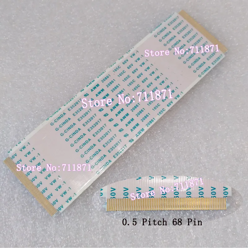 120 мм 0 5 Шаг Тип A 68Pin FFC кабель Линия 68 P ЖК экран Гибкий плоский для ЖКД Pin ленточный