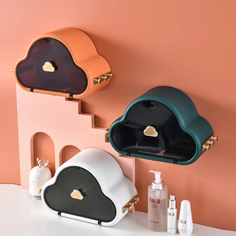 

Toilet tissue box no punching cloud washcloth storage box toilet tissue shelf paper drawing toilet box Tissue box