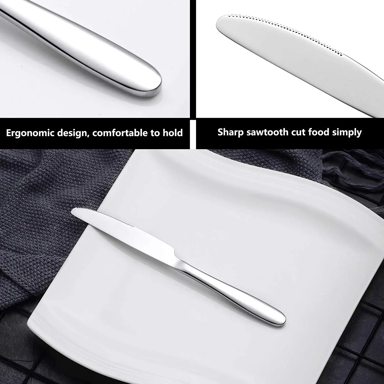 Набор столовых ножей из нержавеющей стали премиум класса Velaze 12 предметов