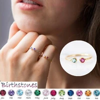 new open double birthstone promise ring personalized and customized gifts birthday or christmas present for mom rings for women