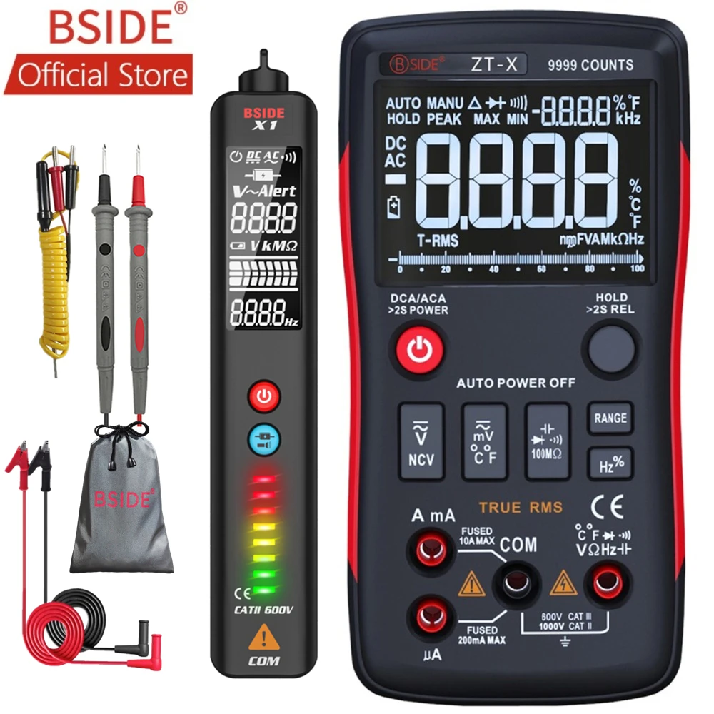 Цифровой мультиметр BSIDE ZT301 ZT-X истинное среднеквадратичное значение 3 линии три