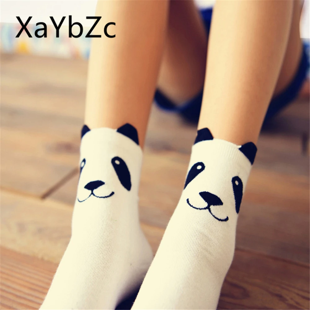 

1Pair Hot Cute Unisex Men Women 3D Printed Lovely Cartoon Pandas Socks Cotton Ankle-High Spring Autumn Socks