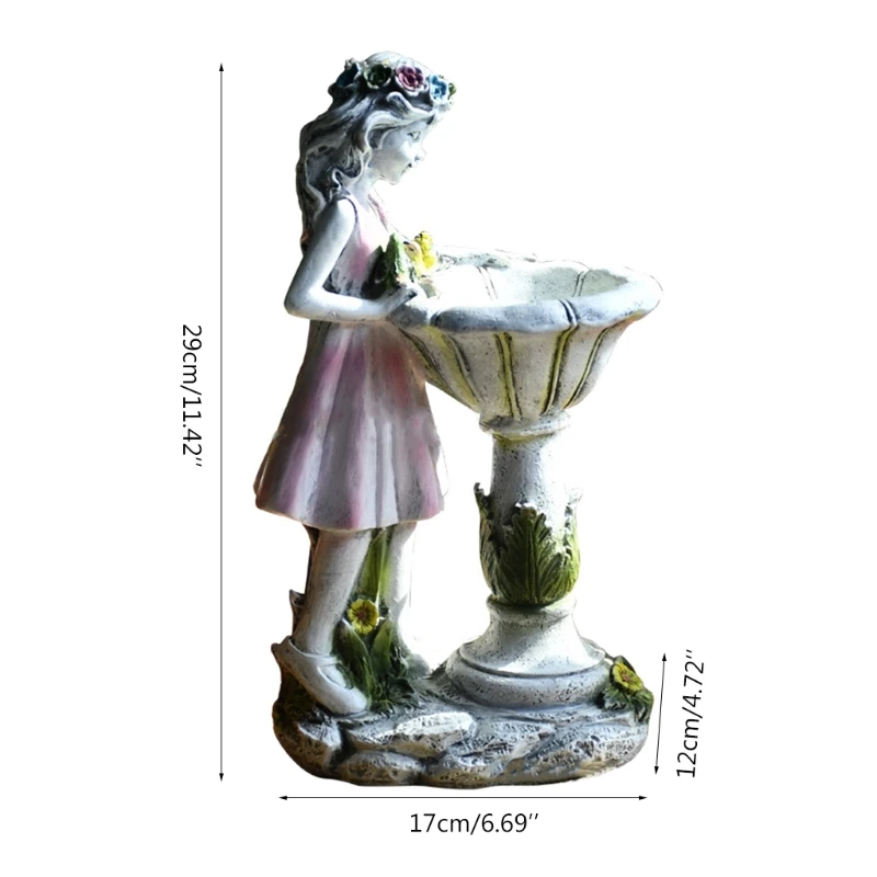

Flower Fairy Solar Decor Resin Garden Statue Lamps Solar Power Yards Outdoor Sculpture Waterproof Garden Ornament Lights