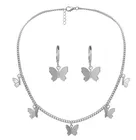 Серьги-бабочки женские, металлические, золотистые, гладкие