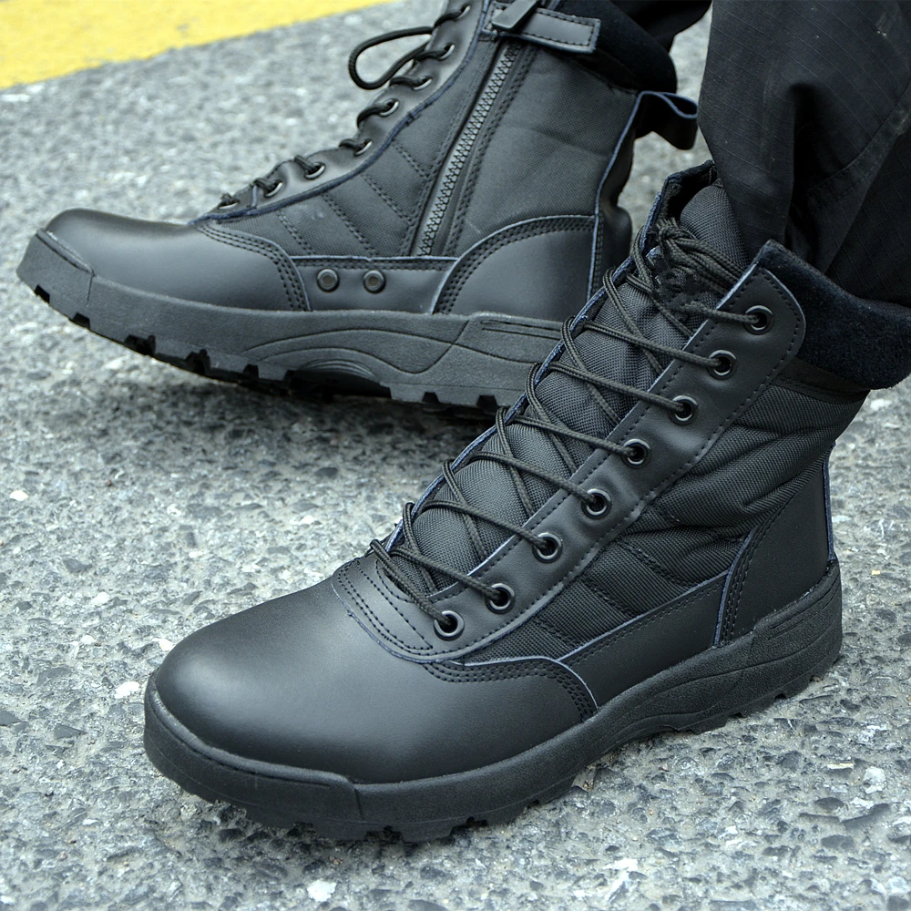 Мужские уличные спортивные тактические ботинки пустынные походные кожаные