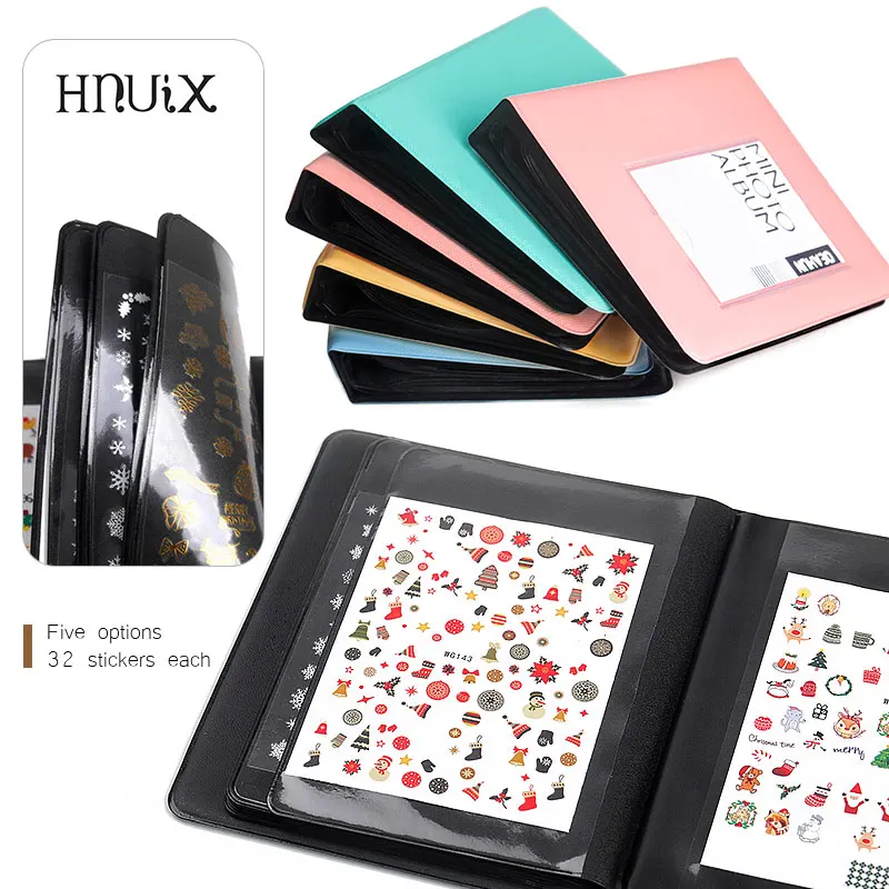 Объемная наклейка для ногтей 16 страниц/32 Слота| |