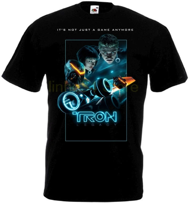 TRON LEGACY/футболка с постером из фильма черные футболки всех размеров Повседневная