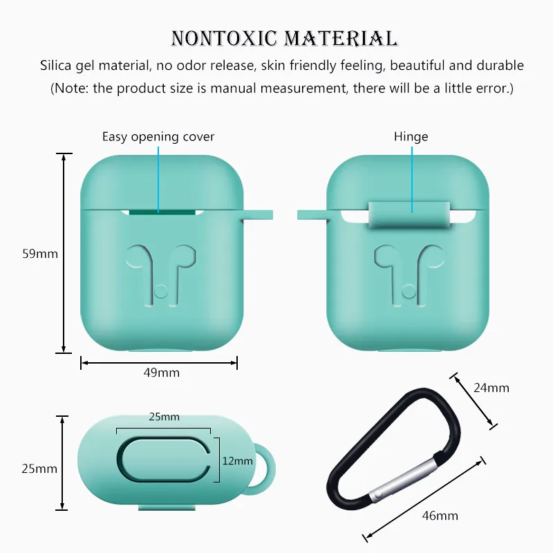 Аксессуары для наушников чехол Apple AirPods силиконовый ударопрочный защитный