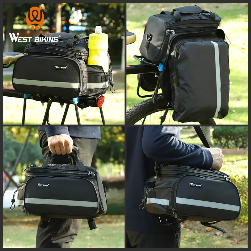 Вместительная велосипедная сумка WEST BIKING водонепроницаемая для седла багажник