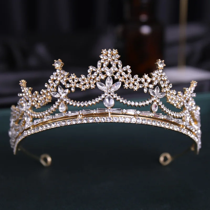 

Свадебная корона головные уборы свадебная корона головной убор Стразы Ретро роскошные аксессуары для волос для женщин TT @ 88