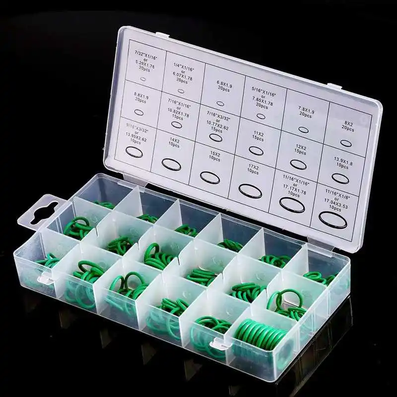 18 Sizes 270pcs Car Rubber Truck Replacement Air Conditioning Green O-Ring Tools | Автомобили и мотоциклы