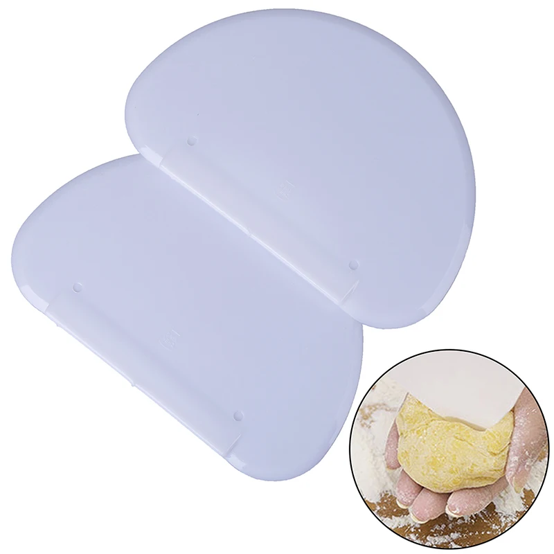 Белый тесто инструменты для резки торта Скребок гибкий безопасный Пластик Кухня
