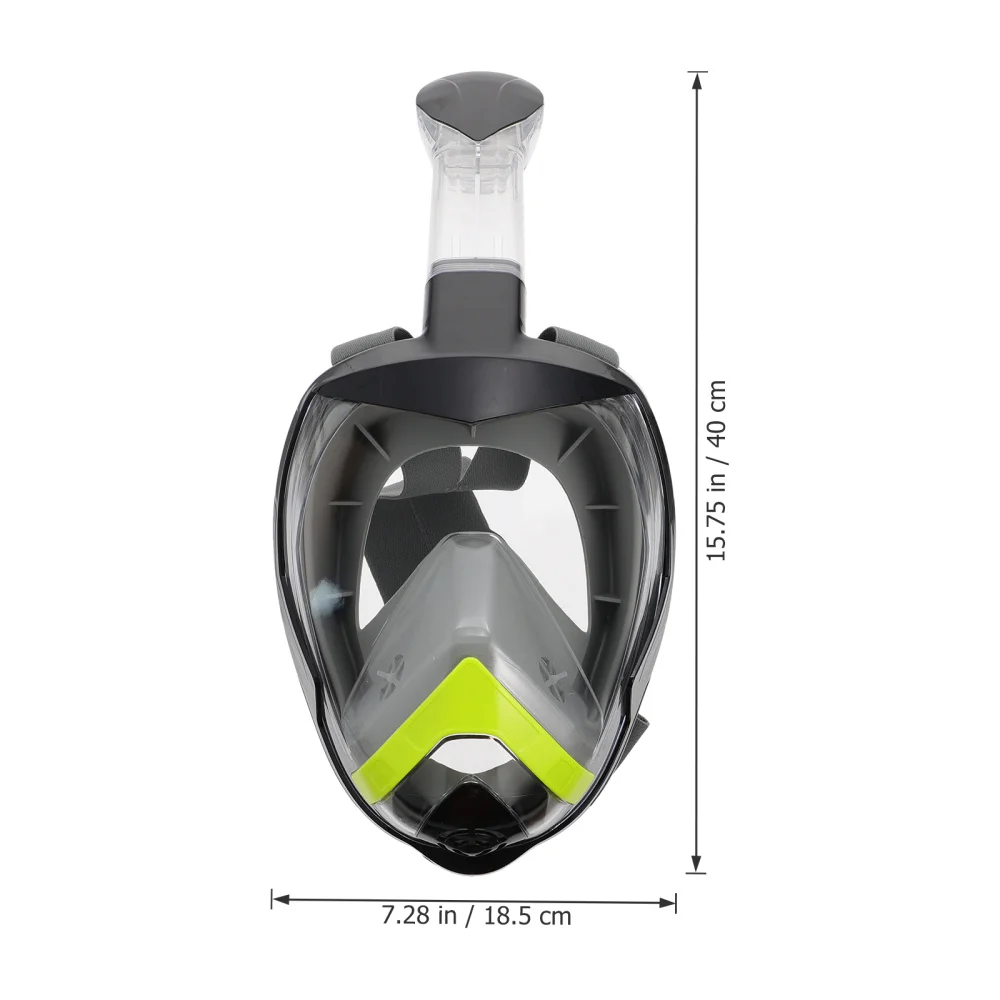 

1pc Full Dry Snorkel Mask Panoramic Free Diving Mask Adults Snorkeling Gear