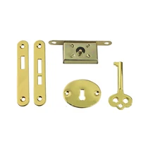 10sets Classical lock Retr small Box lock jewelry box lock Antique furniture counter Cabinet Hidden lock Drawer Lock With key
