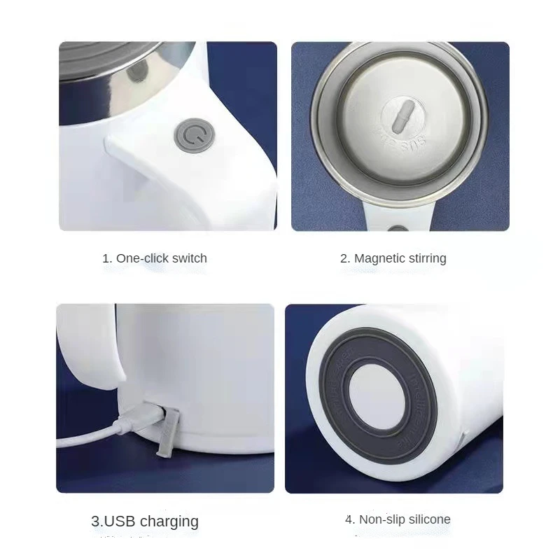 USB Rechargeable Automatic Self Stirring Magnetic Mug Creative 304 Stainless Steel Smart Coffee Milk Mixer Stir Cup Blender Gift | Дом и сад