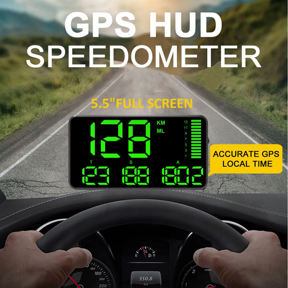 HUD автомобиль Дисплей GPS Скорость ometer Hud км/ч C90 автомобильный коллиматорный метр