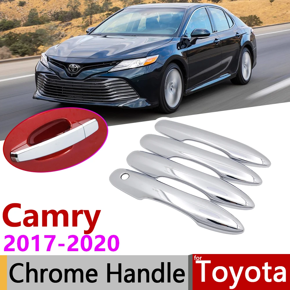 

for Toyota camry XV70 Daihatsu Altis 2017~2020 Chrome Exterior Door Handle Cover Car Accessories Stickers Trim Set 2018 2019