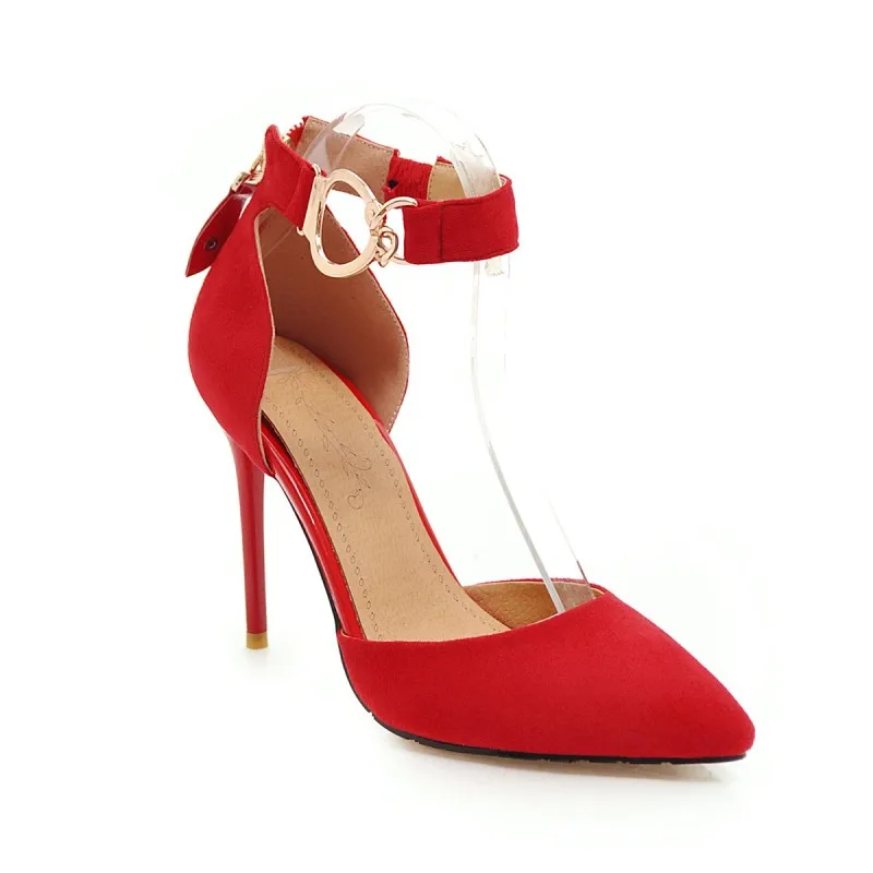 Женские туфли на высоком каблуке туфли-лодочки Тонкие с острым носком Большие