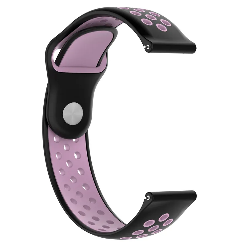 Для Fitbit Versa полосы мягкие силиконовые ремни с вентиляционными отверстиями для Fitbit Versa 2 LITE спортивный ремешок для часов L для мужчин S для женщин - Цвет: black-pink