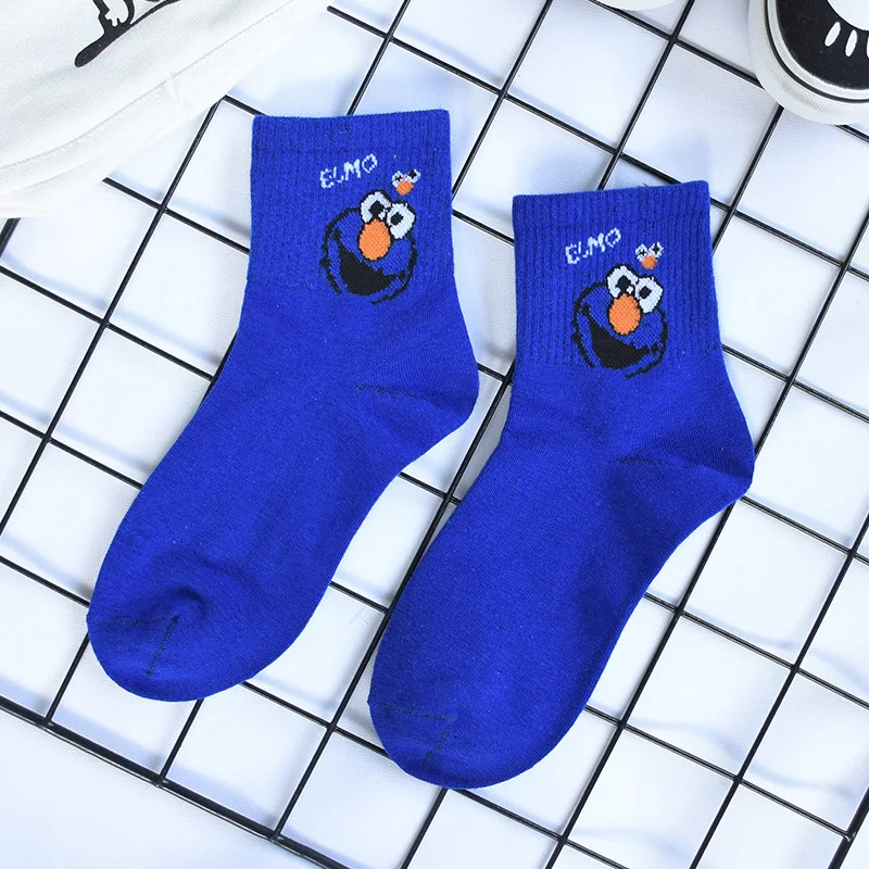 Женские носки Корея Улица Сезам печенье монстр женские забавные хлопковые для
