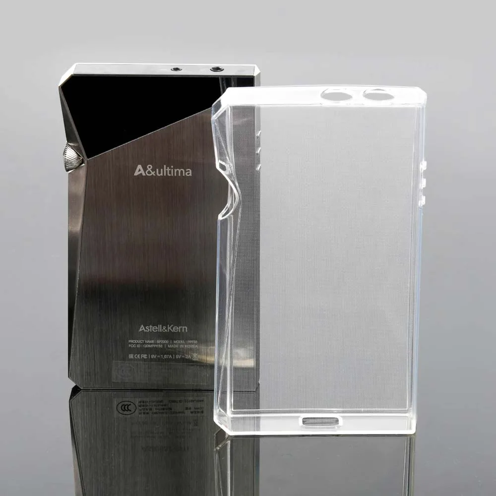 soft clear crystal tpu protective case cover for iriver astellkern sp2000 with front tempered glass screen protector free global shipping
