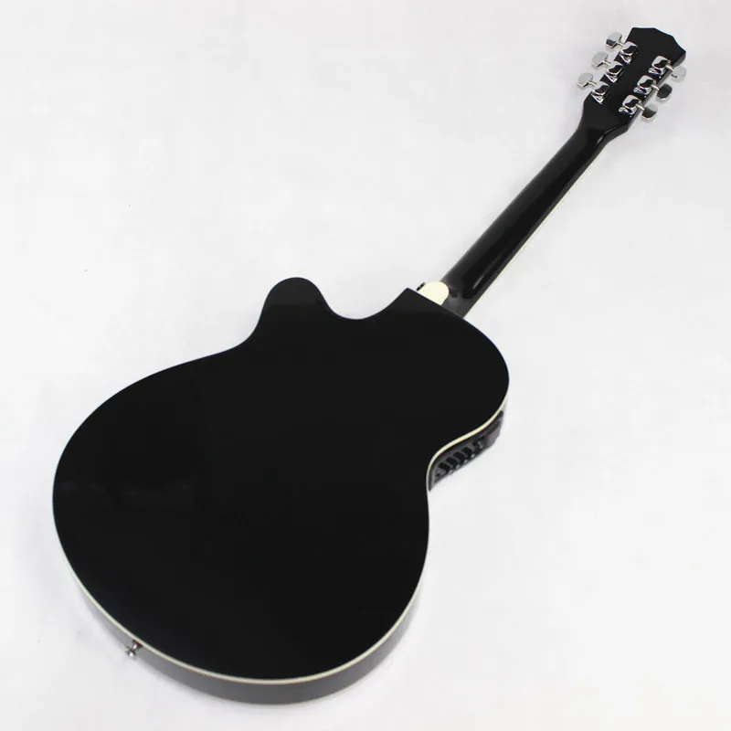 gitarre akustische elektrische 6 stahl saiten balladen folk pop dünnen körper flattop 40 zoll guitarra schwarz licht cutaway electro free gl