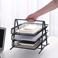 pullable design storage stand file rack desk organisers stackable paper tray office desk organization accessories