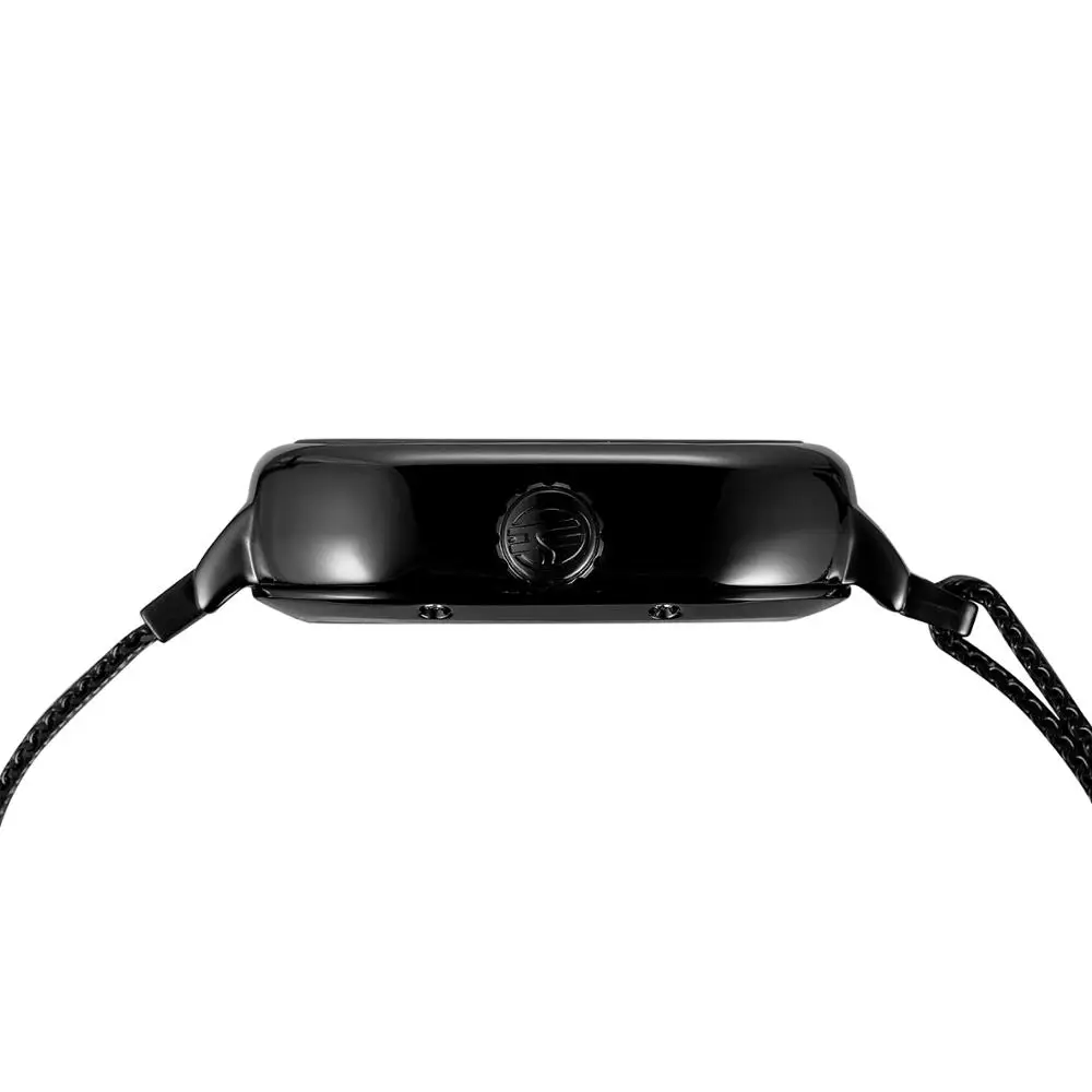 Forsining Новое поступление Черные Квадратные механические часы автоматический