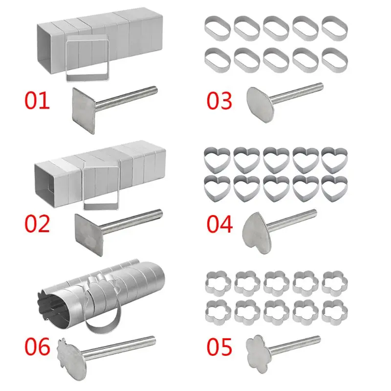

10pcs Square Rectangle Pineapple Shape Pie Cake Cookie Mold Biscuit Cutter Press D0LD