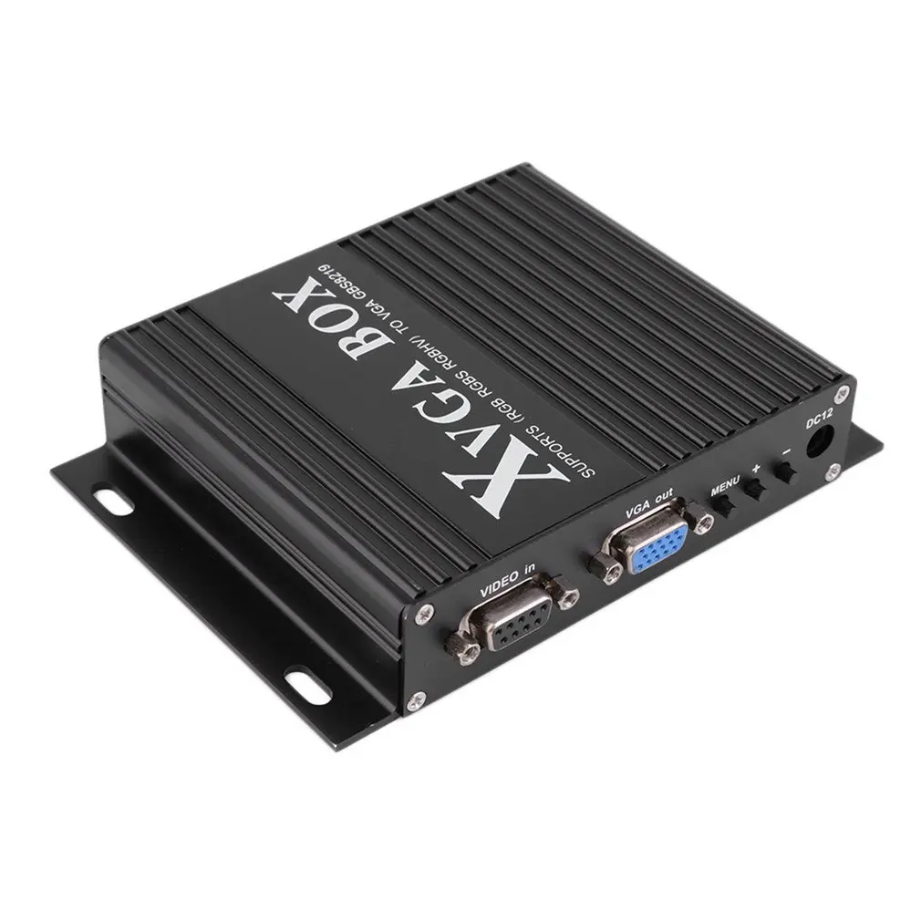 XVGA коробка RGB RGBS RGBHV MDA CGA EGA в VGA промышленный монитор видео конвертер с вилкой США