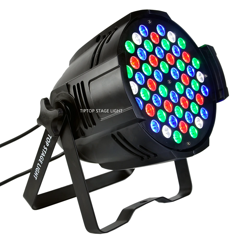 8xlot 543W RGBW LED Par 64 Double Yokes Stage DJ вечерние светильник DMX Par64 Lamp Light ing Single Color Sound Control Auto