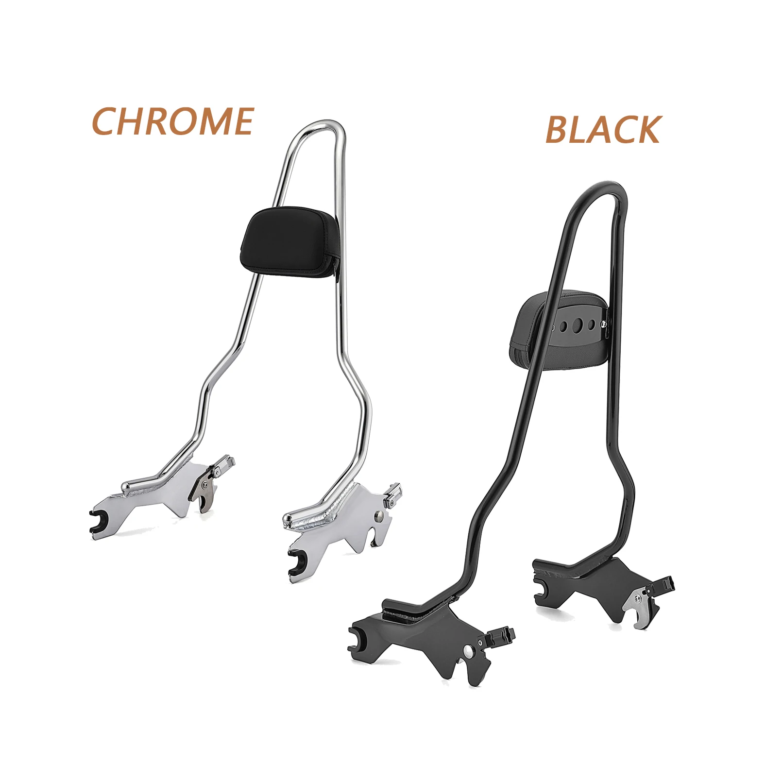 

Мотоциклетная хромированная глянцевая черная спинка для пассажиров, Сисси Бар с подкладкой для моделей Harley 2018-2021 Softail FXFB FXFBS