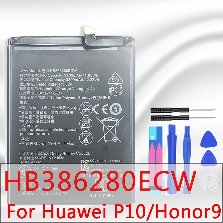 HB386280ECW Аккумулятор для Huawei P6 P7 P8 P10 P9 Plus Lite Max 4G Honor 9/8X/ View 10 V10 /View Enjoy 5S G6