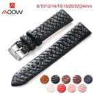 Ремешок кожаный Универсальный для наручных часов, сменный браслет для мужчин и женщин, аксессуары для часов, 8 мм 10 мм 12 мм 14 мм 16 мм 18 мм 20 мм 22 мм 24 мм