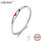 Женское кольцо LEKANI из стерлингового серебра 925 пробы с круглый перстень в виде сердца