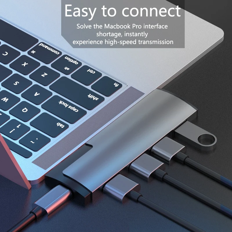 5 в 1 Usb C к адаптеру Hub Type адаптер с 3 0 портом 4K Hdmi для Pro 2018/2017/2016|Сетевые