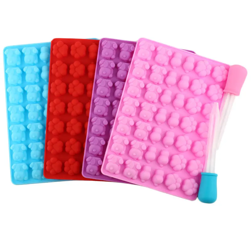 42 полости силиконовые формы в форме мини-панды кота когтя форма для шоколада