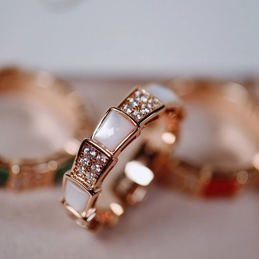

WPB fashion brand jewelry original design snake bone ring suitable for holiday party wedding gift rose gold plated Bvs ring