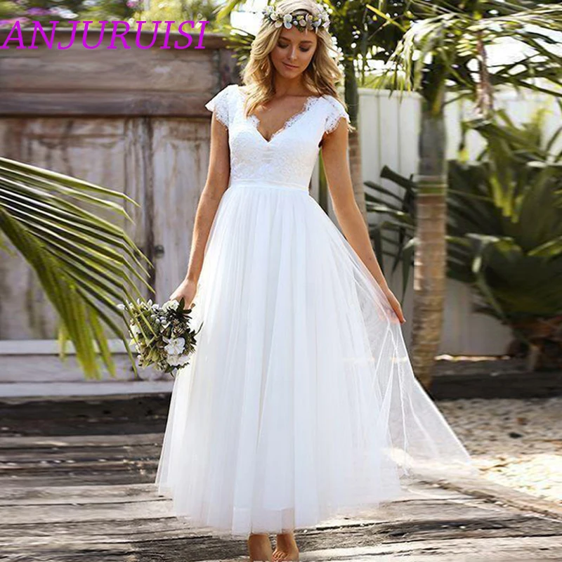 

Женское свадебное платье с глубоким V-образным вырезом и рукавами-крылышками